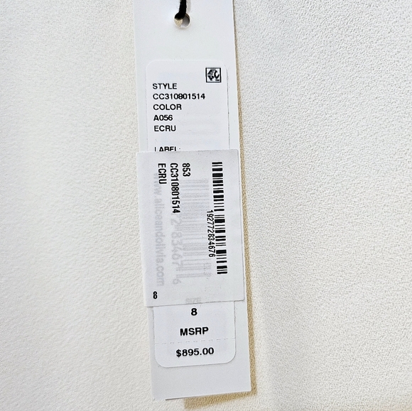 🕊️ Alice and Olivia “Izola Feather-Trim Minidress”🕊️ - Picture 4 of 12